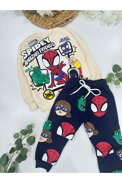 chibuumbabykids Boy's Avengers Printed Tracksuit Set