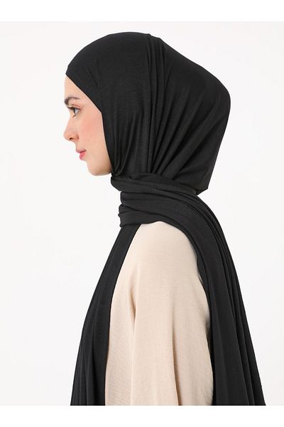 Tuva Premium Combed Cotton Shawl - Black -
