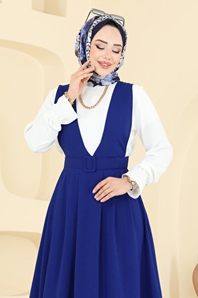 ModaMerve Kaplama Kemerli Jile Takım PL9152-MS Saks