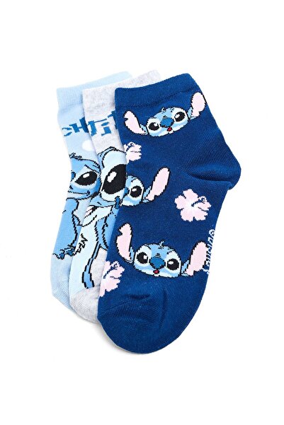 R&B 3 Pack Stitch Print Ankle Socks