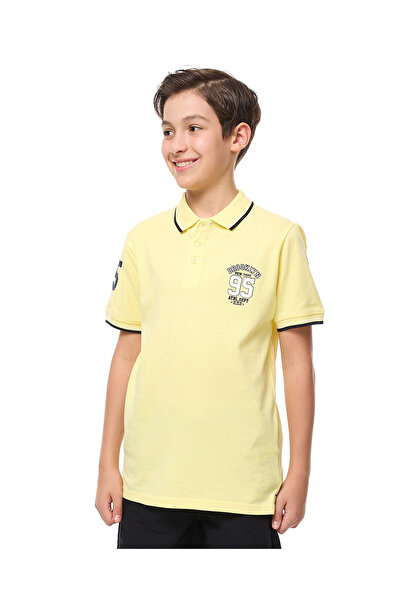 R&B Printed Polo T-Shirt with Short Sleeves