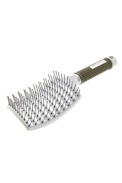 global fashion Hairbrush, curved, Global Fashion, 1500, LU-599, white