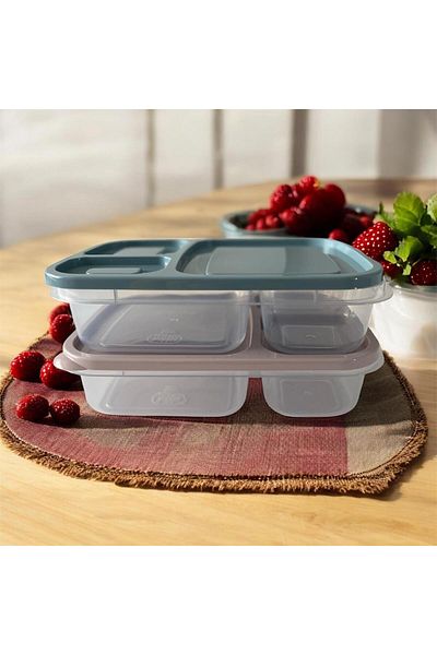 ÇERÇİ MELEK 3 Compartment Storage Container – Set of 2
