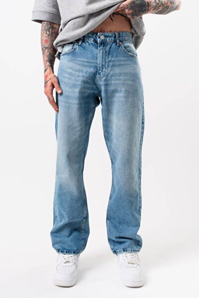 Denim Republic Light Blue Men's Baggy Fit Jeans