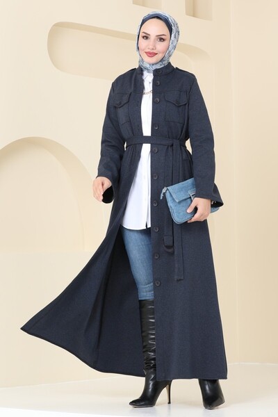 ModaMerve Apolet Detaylı Tivit Elbise PL9080-MS Laci