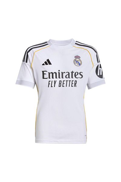 adidas JN8887-C ريال مدريد 25-26 قميص منزلي للأطفال أبيض