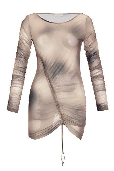 AQUELLA Къса рокля от тюл с шарки