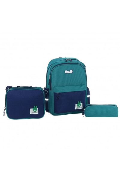Flower Backpack with Pencil Case – 15.5 Inch – Distinctive Design 2-Piece School Set
