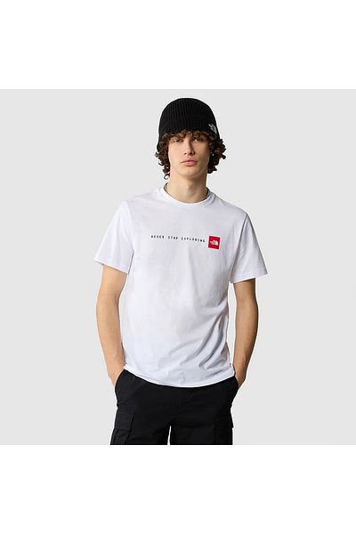 THE NORTH FACE M Ss Never Stop Exploring Tee Men White Tshirt Nf0A87Nsfn41