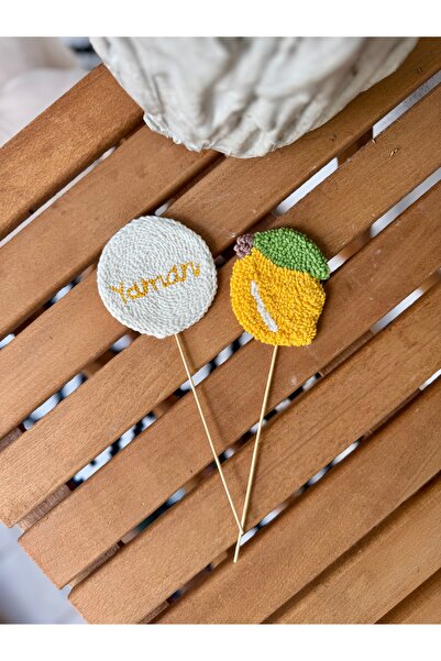 TKhome Punch 2'li İsim Yazılı Ve Limon Pasta Süsü