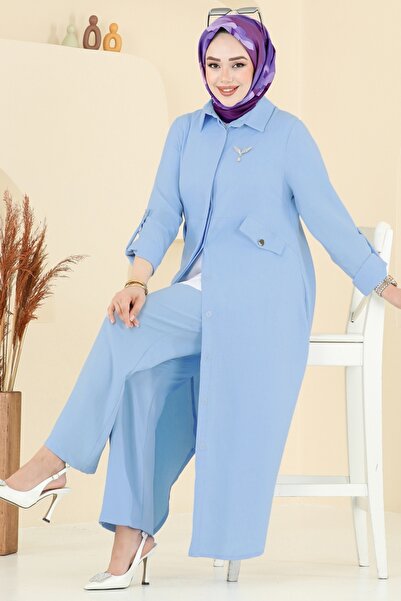 ModaMerve Aksesuar Cepli Sofia Takım 23018UKB139-MS Mavi