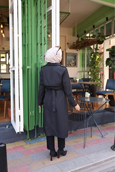 ALNİSS COLLECTİON İçi Astarlı Kemerli Trençkot