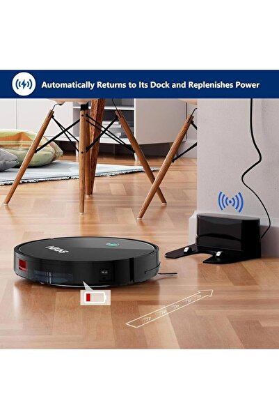 Generic Black robotic vacuum cleaner