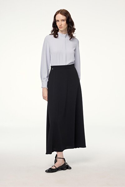 Zühre Black A-Line Skirt Etk-0162