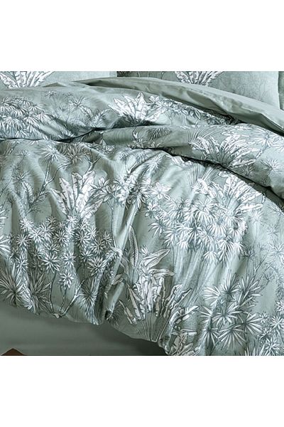 Pucioasa Double bed linen made of 100% cotton with vegetable print, Irma