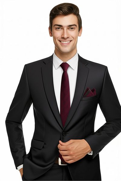 Oppland Cravată pentru bărbați Clasică cu batistă Elegantă Ușor de modelat Rezistent la pete Model busolă Compatibil Stil lat