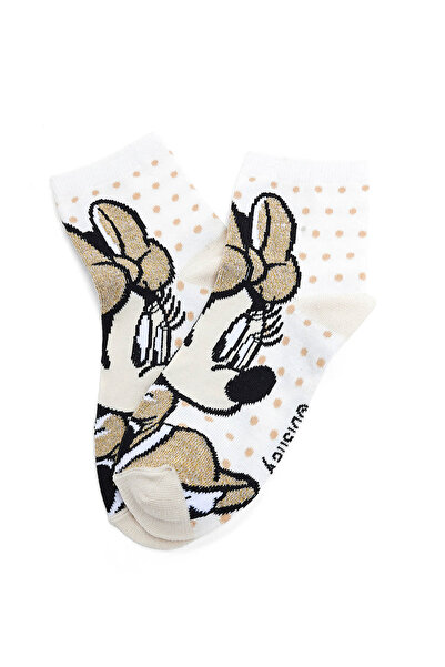 R&B 3 Pack Minnie Mouse Print Ankle Socks