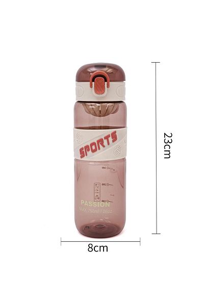 B4U Children's water bottle, pop-up flip-top, sports, with grip, red, 750 ml XBD-6040