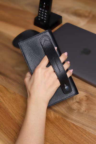 Milian's 3783 Справжня шкіра Вертикальний магнітний гаманець для телефону