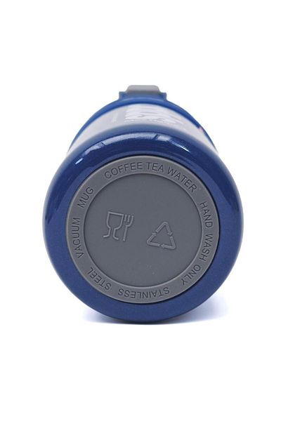 B4U School children's water thermos, pop-up flip-top with straw, stainless steel, navy blue, 680 ml HC-9105