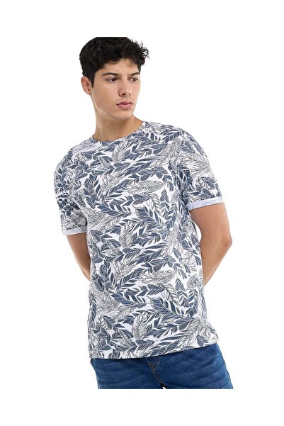 R&B Printed T-Shirt with Crew Neck and Short Sleeves