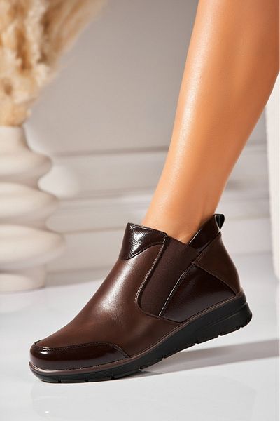 Joana Elexa Women's Brown Fur-lined Boots Made of Eco-Leather