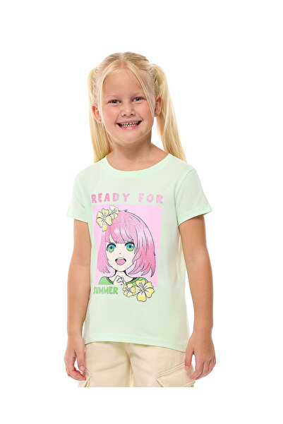 R&B Printed T-Shirt with Crew Neck and Short Sleeves