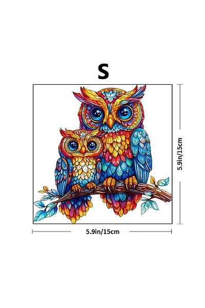 Choice Z209-S Wooden Puzzles for Adults - Embossed Owl Wooden Jigsaw Puzzle: Unique Shape, Premium Craftsma