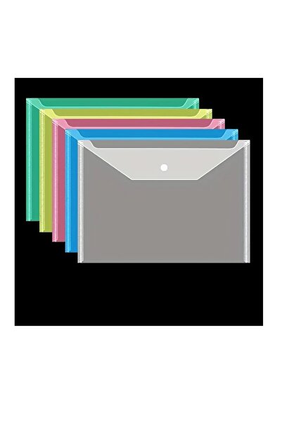 Generic 25حافظة أوراق شفافة بحجم A4,لحفظ الأوراق والأقلام والكثير للطلاب والأعمال ,الوان متعددة