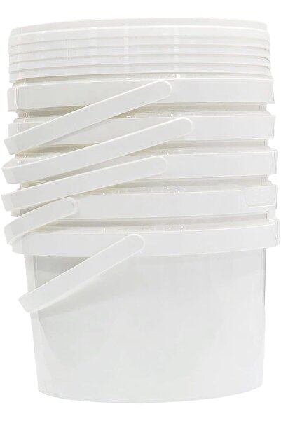 Ideal Pack White Plastic Biriyani Bucket 500 Ml 5 Pcs Set