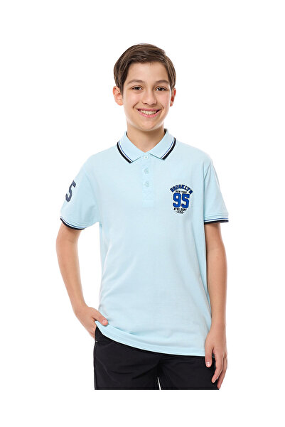 R&B Printed Polo T-Shirt with Short Sleeves