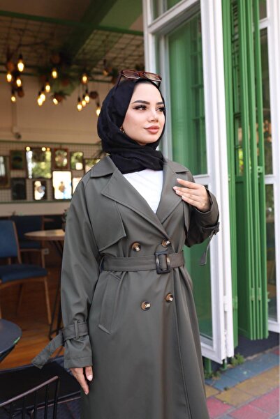 ALNİSS COLLECTİON İçi Astarlı Kemerli Trençkot