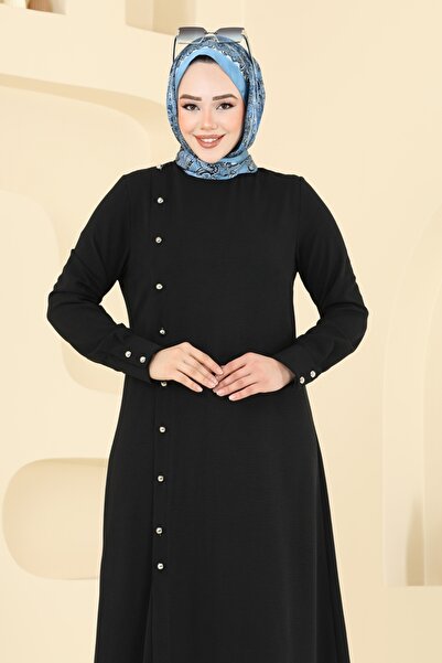 ModaMerve Aksesuar Düğmeli İkili Takım PL9136-MS Siyah