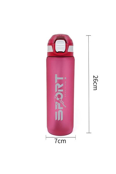 B4U Kids water bottle, pop-up flip-top with straw, sports, red, 800 ml YHSQ8310