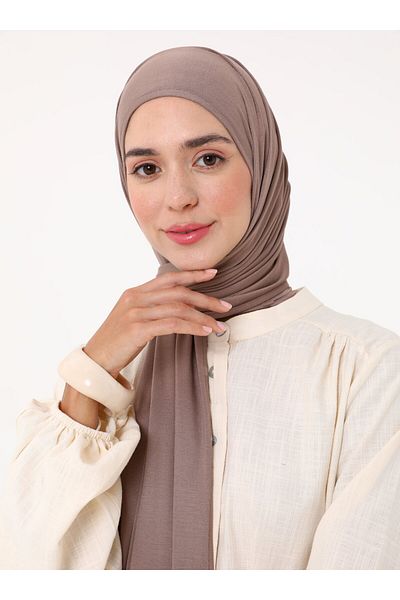 Tuva Premium Combed Cotton Shawl - Mink -