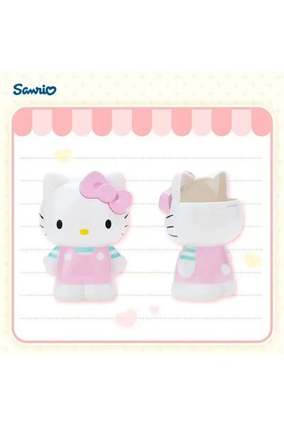 Miniso KT-1pcs Hello Kitty My Melody Pen Holder Makeup Brush Organizer Cute Desk Decor Double Purpose Stora