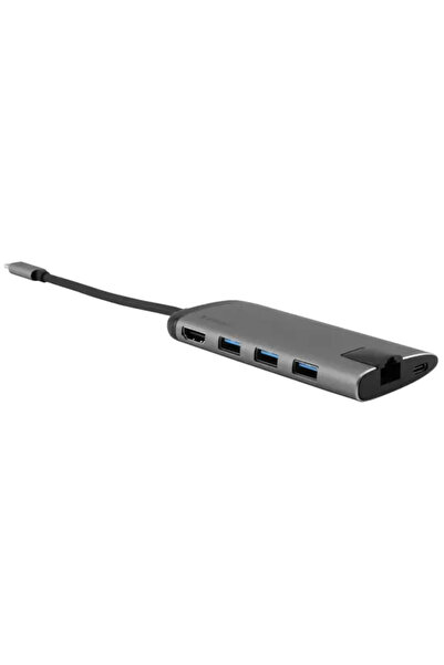 Verbatim Hub Multiport USB-C, 4K HDMI, USB 3.0, Card reader, Silver
