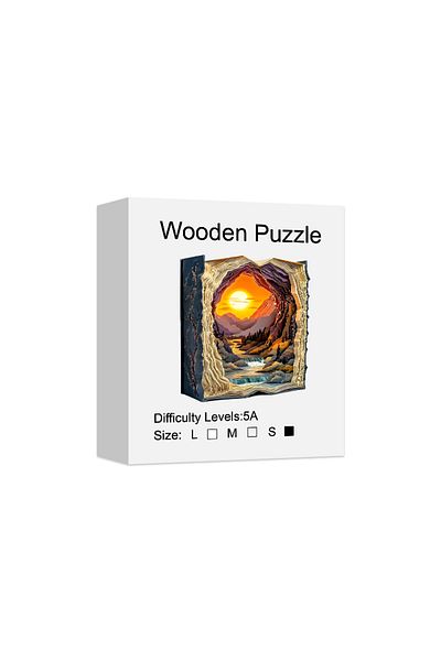 Choice S Wooden Puzzle for Adults -The sunset in the book Puzzle, Unique Shape Wooden Jigsaw Puzzles, Mode.