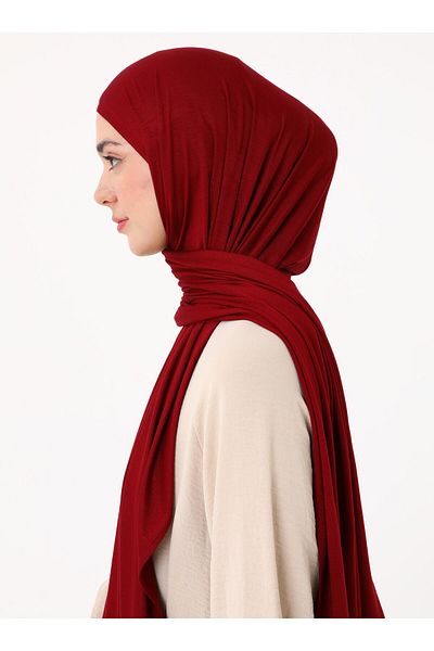 Tuva Premium Combed Cotton Shawl - Burgundy -