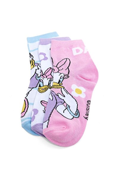 R&B 3 Pack Daisy Print Ankle Socks