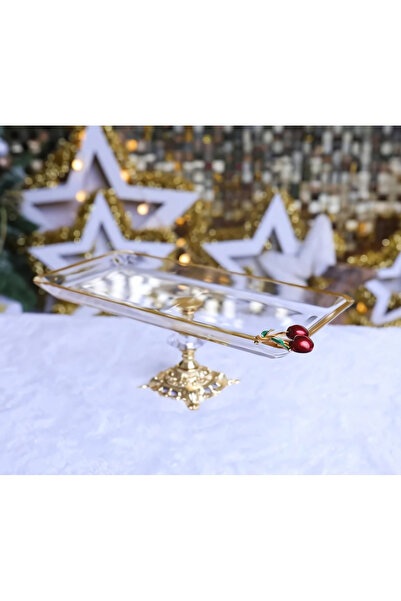 Elta Collection اسم المنتج: مجموعة Elta من حامل الكعك المعدني الكريستالي المط...