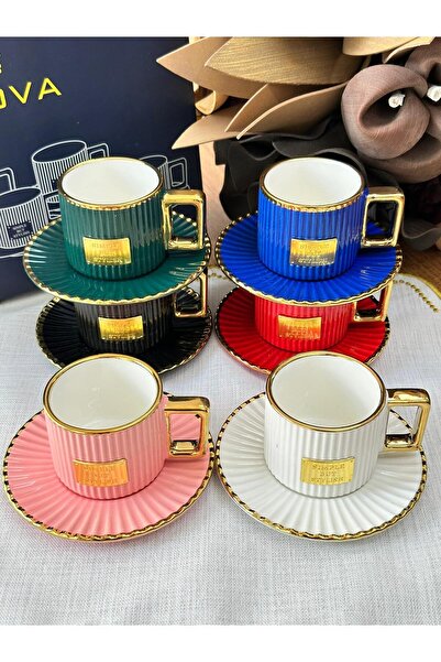 Kosova Türk Kahve Fincanı Alberti 6 Kişilik 12 Parça