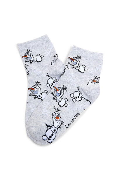 R&B 3 Pack Elsa Print Ankle Socks