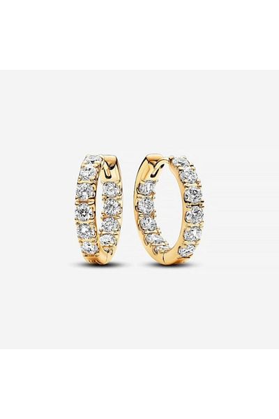 Pandora Shiny Round Eternity Zirconia Earrings