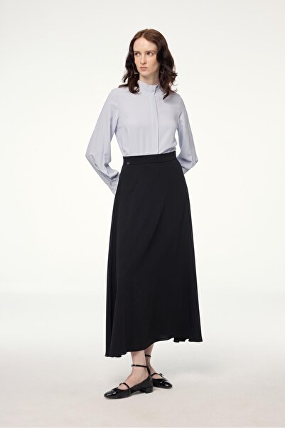 Zühre Black A-Line Skirt Etk-0162