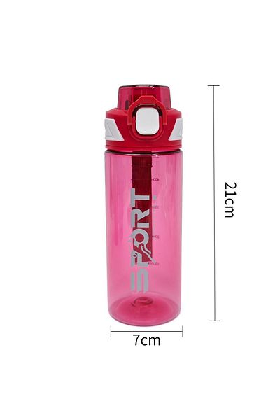 B4U Children's water bottle, pop-up flip-top, sports, red, 500 ml YHSQ8075