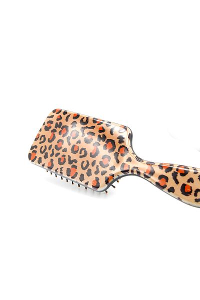 global fashion Perie pentru par, dreptunghiulara, Leopard, Maro