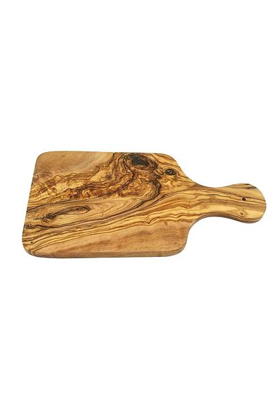OEM Olive wood chopping board with handle, 30cm, rectangular shape