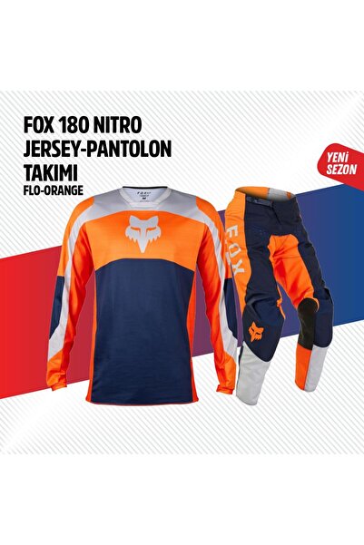 Fox Turuncu Mavi Jersey Pantolon Takımı