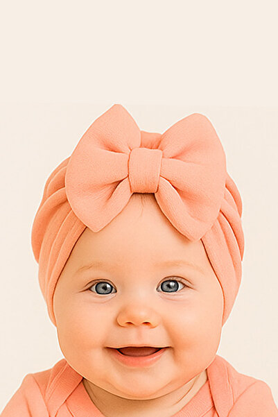 Sitilin Baby Double Layer Bowknot Bonnet 100% Cotton, Newborn and 0–12 Months Compatible Skin Friendly Stl7077